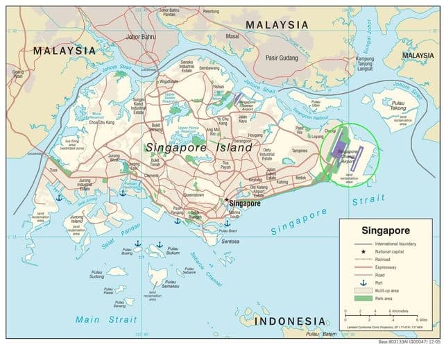 シンガポールの空港の地図