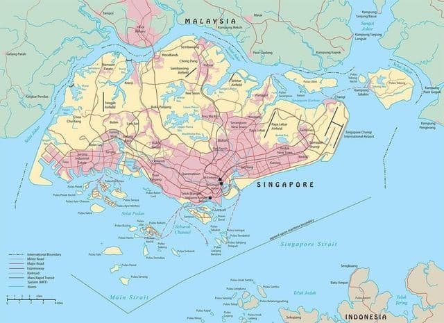 シンガポールの地図