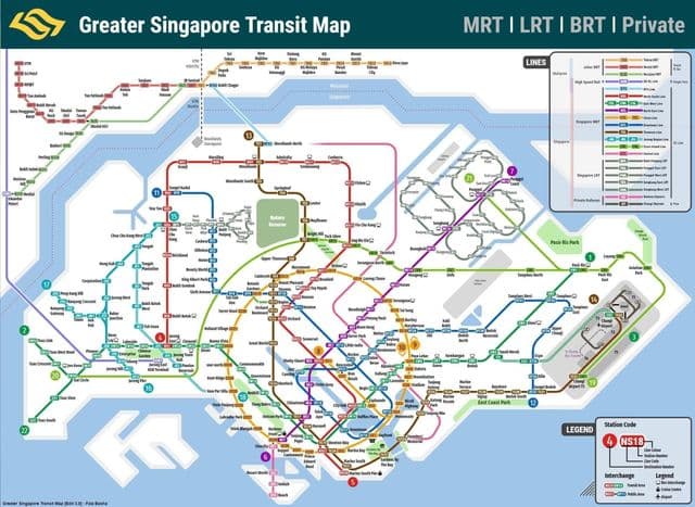 シンガポール交通マップ