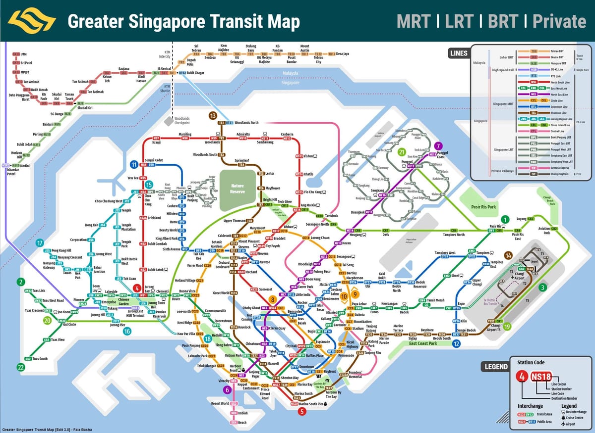 シンガポール交通マップ