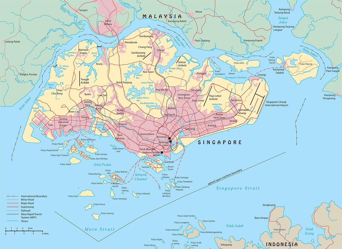 シンガポールの地図